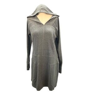 THE NORTH FACE Women's Gray Hooded Knit Dress Size Large